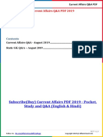 Current Affairs Q&A PDF Free - August 2019 by AffairsCloud PDF