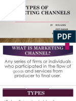 Types of Marketing Channels: by Riya Garg Jyoti Nagar BBA-4 Semester