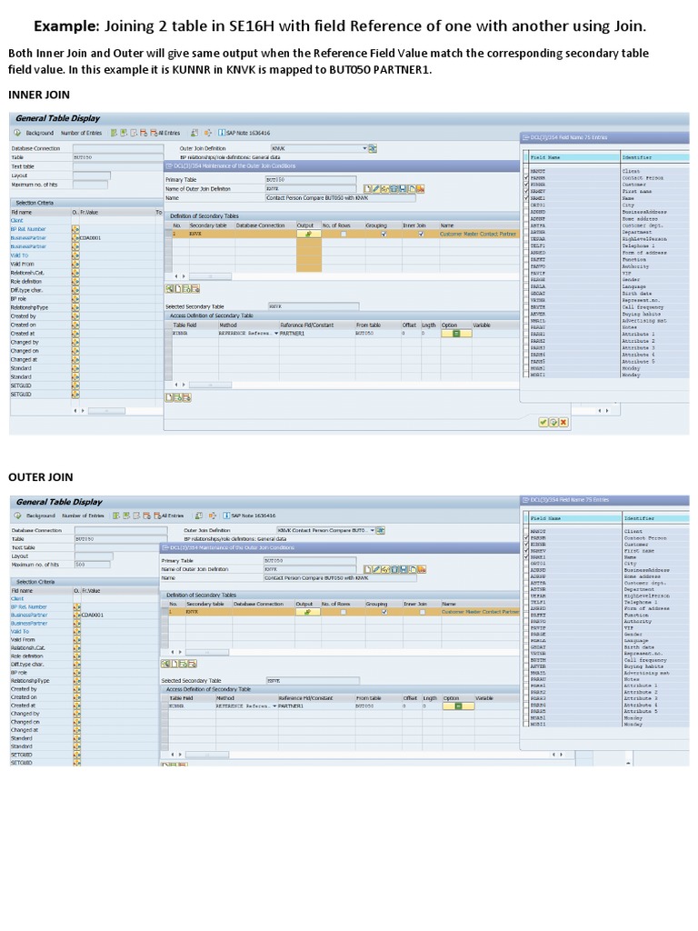 S4HANA SOH Using SE16H Query | PDF
