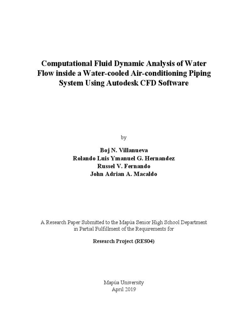 Autodesk CFD Analysis of Water Flow | PDF | Computational Fluid ...