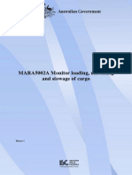 MARA5002A Monitor Loading, Unloading and Stowage of Cargo: Release 1