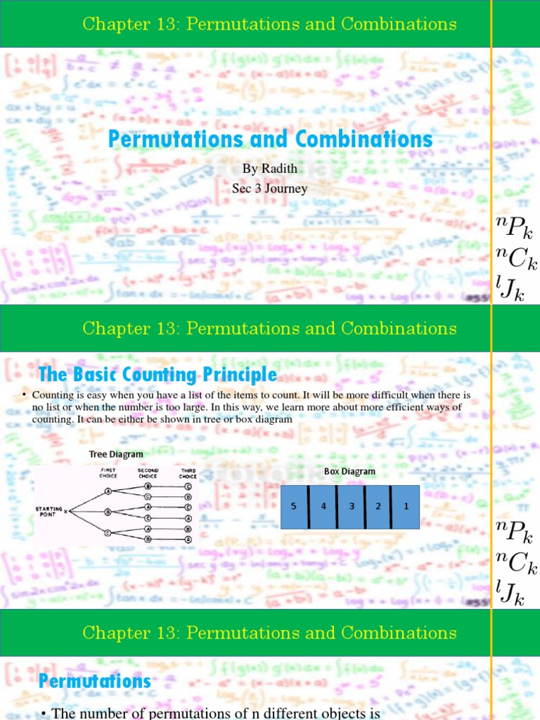Chapter 13 Permutations and Combinations PDF Permutation