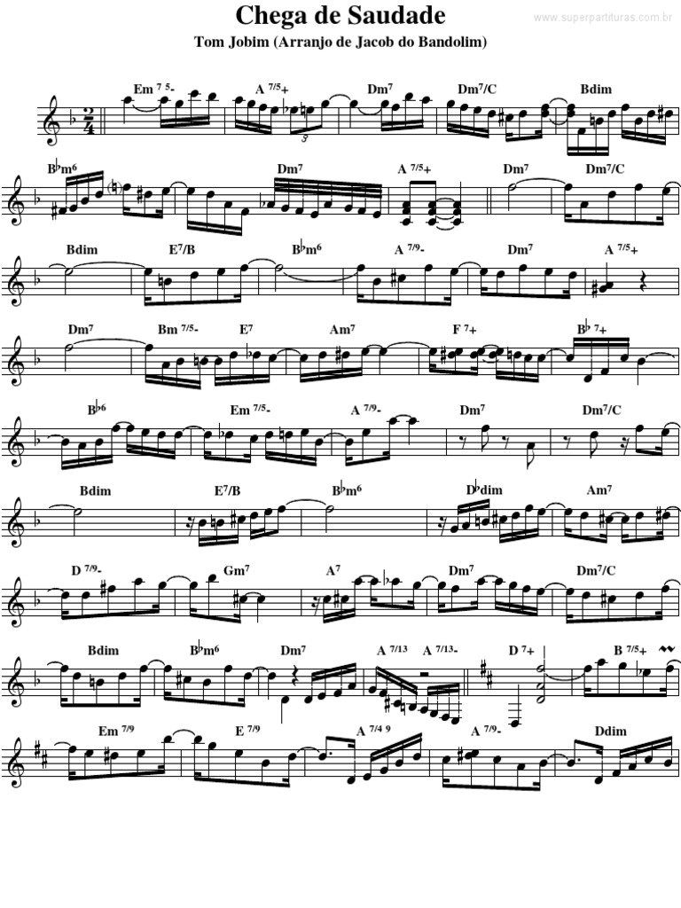 Chega de Saudade Sheet Music | PDF