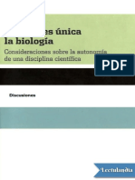 Por que es única la biología