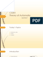 CS301 Theory of Automata