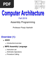 Fall 2019 - Assembly Programming