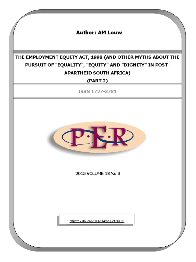 Employment Equity Act PDF Affirmative Action Judgment (Law)