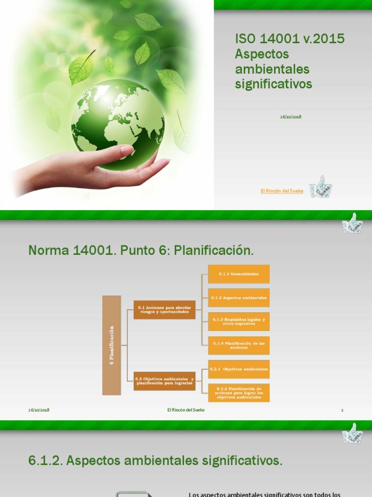 Aspectos Ambientales Significativos ISO 14001 | PDF | Evaluación del ...