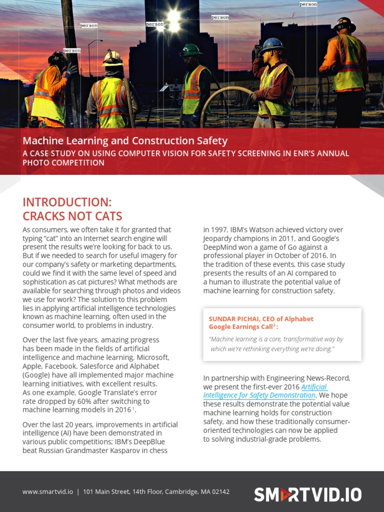 Case Study ENR Machine Learning and Construction Safety FINAL | PDF ...