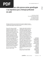 Saberes Docentes Sobre Processo Ensino-Aprendizagem
