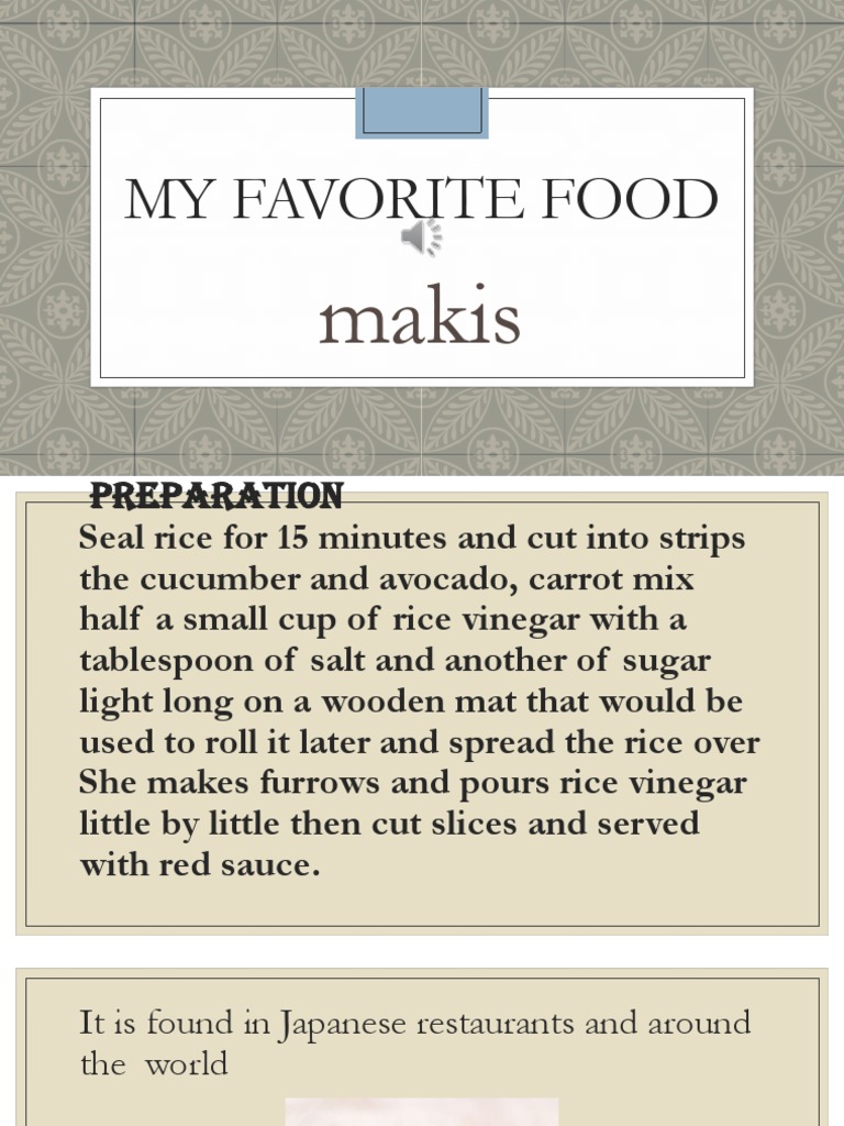 How to Prepare Makis: A Guide | PDF | Cooking, Food & Wine