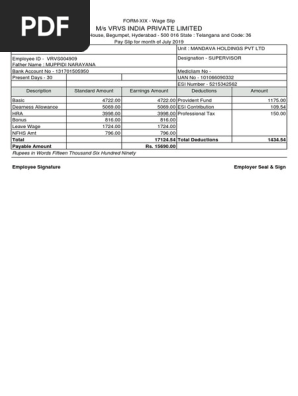 pay slip