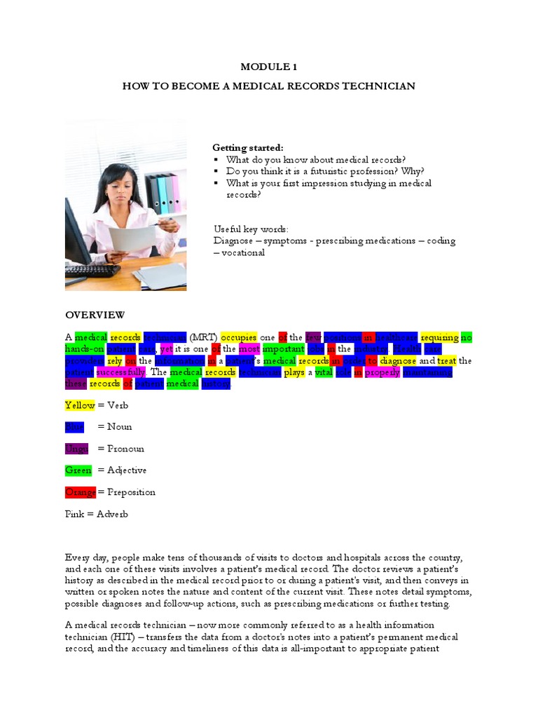 Becoming a Medical Records Technician | PDF | Health Informatics ...