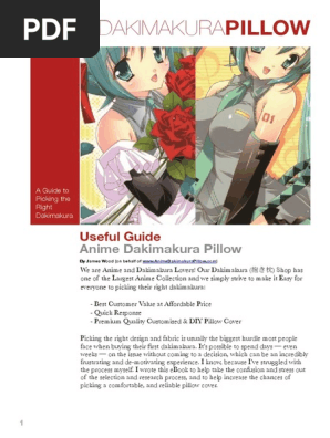 Anime Dakimakura Guide Textiles Knitting