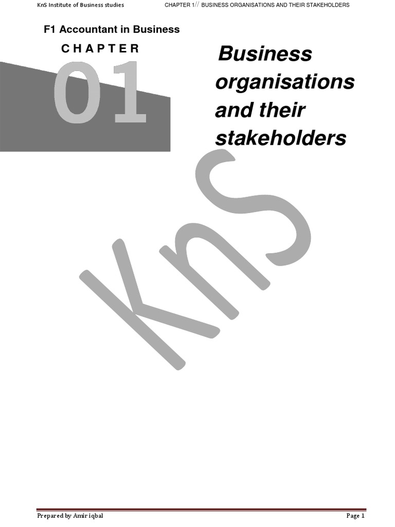 Business Organisations and Their Stakeholders | PDF | Board Of ...