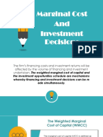 Marginal Cost and Investment Decisions