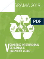 Programa de V Congreso Química e Ingeniería Verde