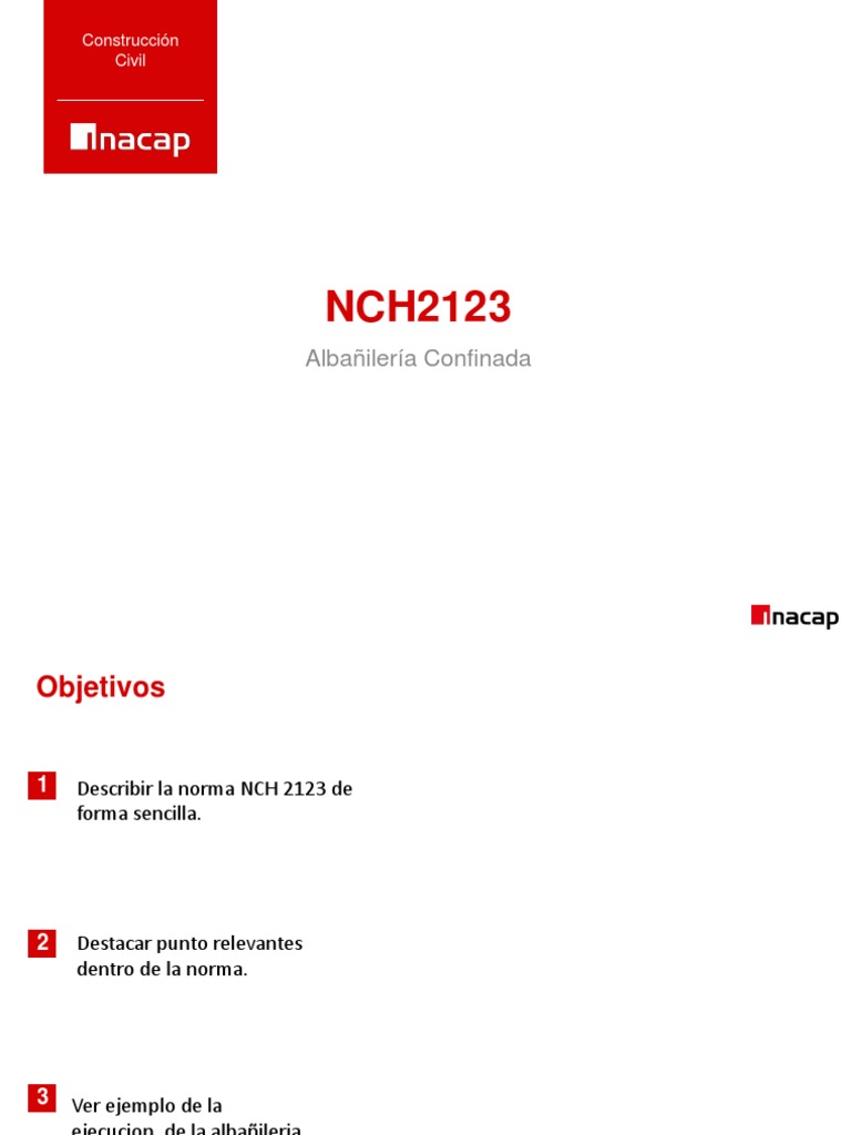 NCH 2123 | PDF | Albañilería | Hormigón