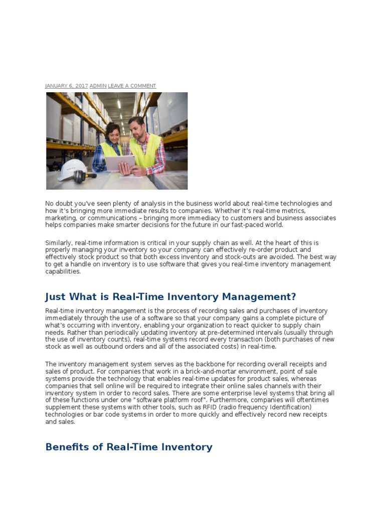 Real Time Inventory Research | PDF | Inventory | Supply Chain