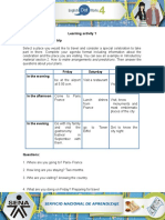 Learning Activity 1 Evidence: My Holiday Trip