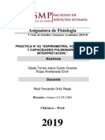 Practica #03 "Espirometría. Volúmenes y Capacidades Pulmonares. Interpretación."