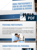 Personal Participante y Evaluación de Los Sistemas De Acuerdo al Riesgo