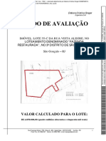 Avaliação imóvel lote 55-C Rua Vista Alegre