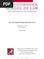 The Case Against Strong Defamation Laws: Yonathan A. Arbel Murat Mungan