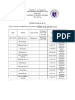 Instructional Plan Kinder