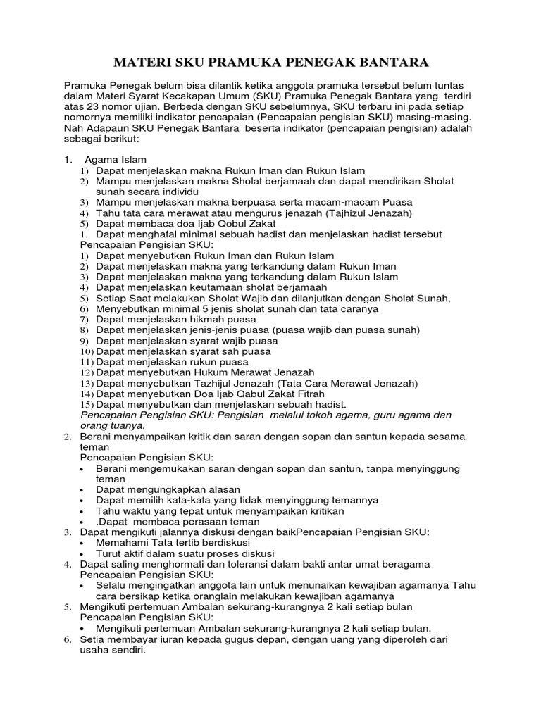 Materi Sku Bantara