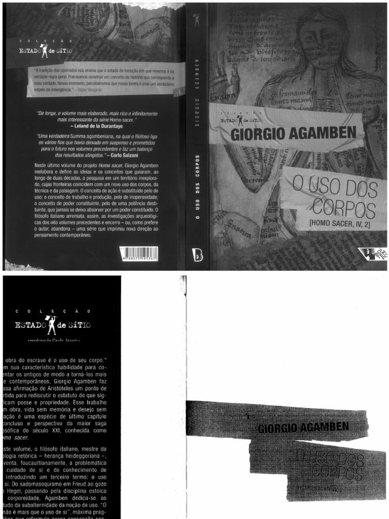 Agamben Giorgio O Uso Dos Corpos PDF | PDF