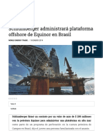 Schlumberger Administrará Plataforma Offshore en Brasil