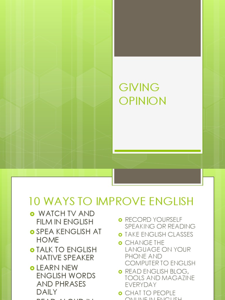 10 Tips to Improve English Skills | PDF
