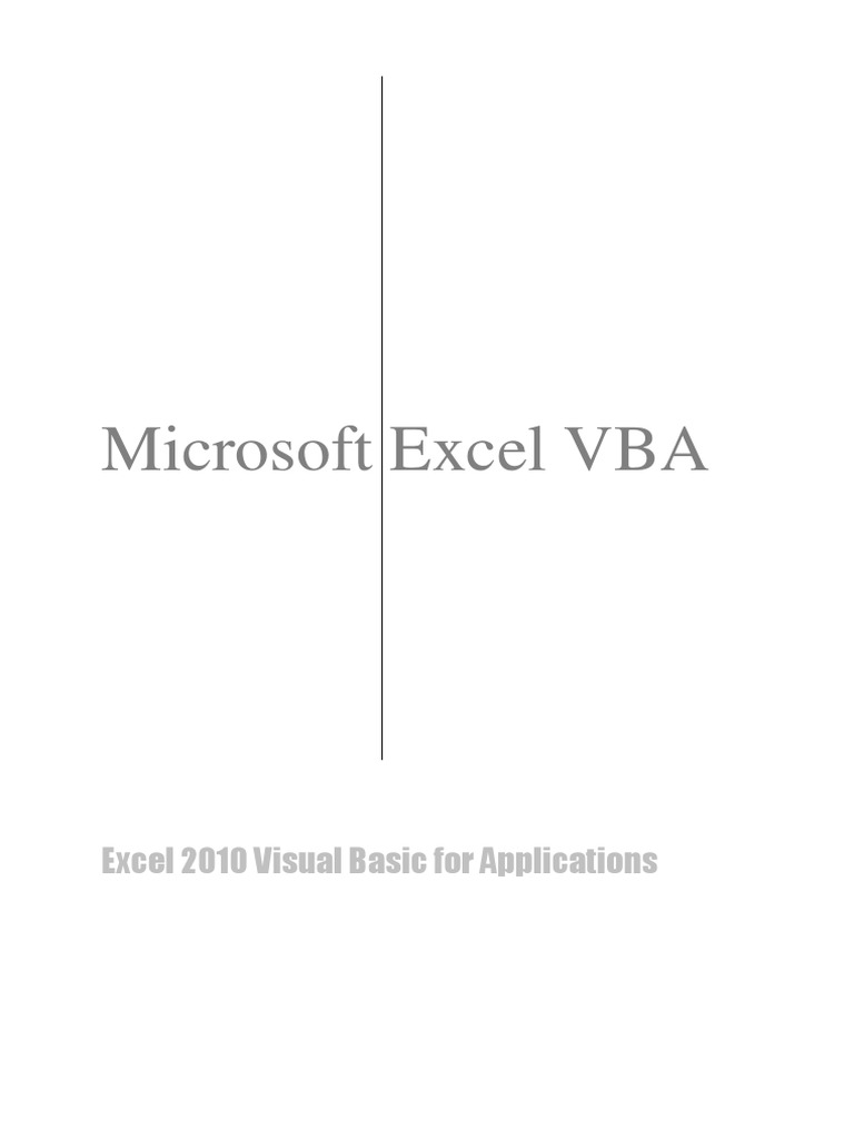 Excel Vba Pdf Microsoft Excel Control Flow