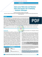 Efficacy of Vestibulo Ocular Reflex Gain and Refixation Saccades of Video Head Impulse Test in Identifying Vestibular Pathologies