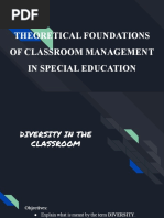 Theoretical Foundations of Classroom Management in Special Education