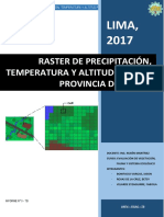 Raster en La Provincia de Satipo y Especies Con Coordenadas