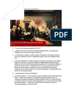 Crisis de la Monarquía española y proceso de independencia de Chile