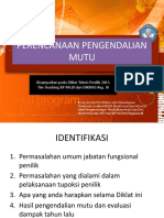 Perencanaan Pengendalian Mutu: Disampaikan Pada Diklat Teknis Penilik 2015 Tim Teaching BP PAUD Dan DIKMAS Reg. III