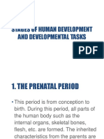 Stages of Human Development and Developmental Tasks Summary