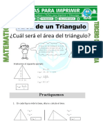 Ficha Area de Un Triangulo para Tercero de Primaria