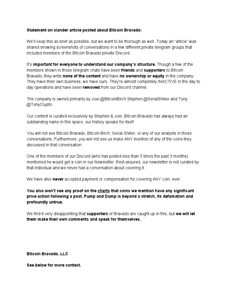 Bitcoin Bravado | PDF | Communication | Business