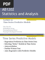 AB1202 Statistics and Analysis: Time Series Predictive Models