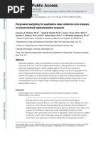 Purposeful Sampling For Qualitative Data Collection and Analysis in Mixed Method Implementation Research