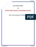 Software Testing Methodologies: Lecture Notes