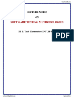 Software Testing Methodologies Lecture Notes