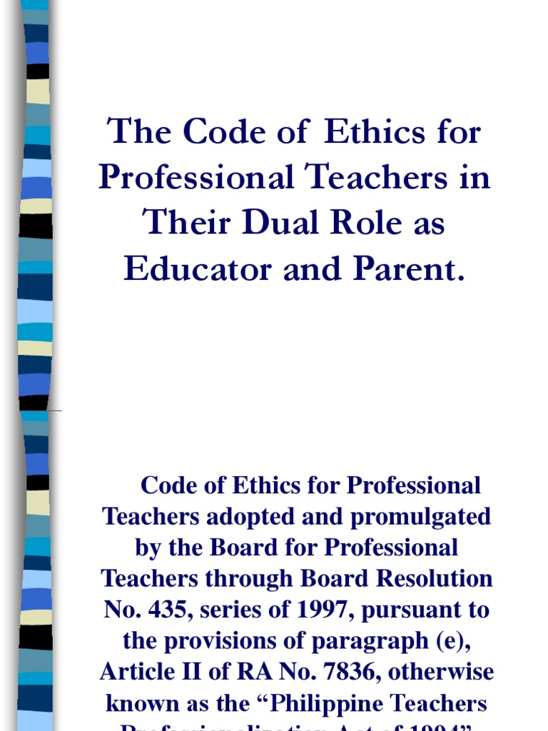 Code Of Ethics Teachers Punishments