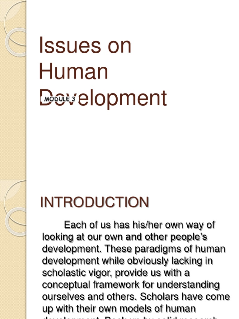 Key Issues in Human Development | PDF | Nature Versus Nurture ...