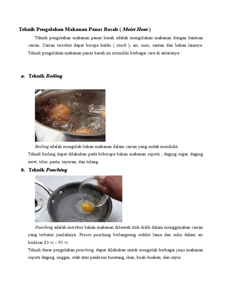 Teknik Pengolahan Makanan Panas Basah
