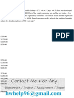 A Multiple Regression Model, Monthly Salary 0.75 + 0.015 (Age PDF